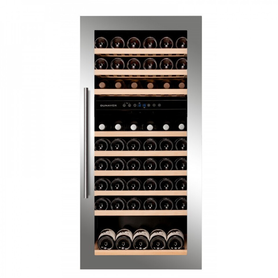 Фото Шкаф винный встраиваемый Винный холодильник (шкаф) компрессорный Dunavox DAB-89.215DSS