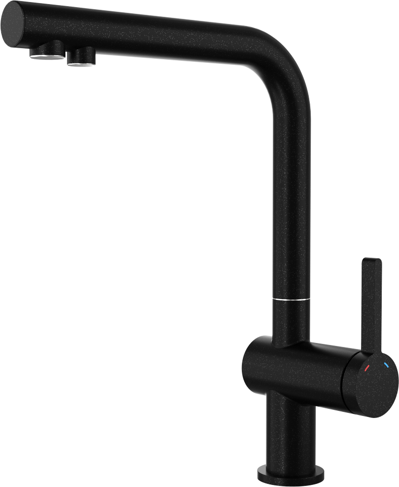 Фото Смеситель для кухни Rivelato ARNO Г-обр. с краном питьевой воды D-35мм antracite
