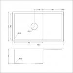 Превью картинка Металлическая мойка EMAR EMB-124 PVD Nano Golden #6