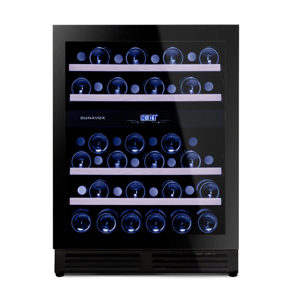 Фото Шкаф винный встраиваемый Винный холодильник (шкаф) компрессорный Dunavox DAUF-45.125DB.TO