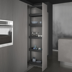 Картинка SIGE Система LEVEL PRO, выдвижной фасад 300 мм, высота 1880-2180 мм, антрацит