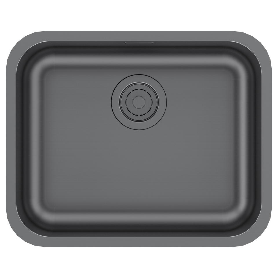 Фото Металлическая мойка Paulmark VELLO 53 UNI VE53-GM Вороненая сталь GM