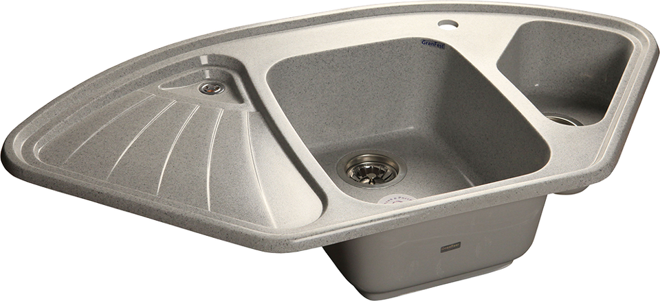 Фото Мраморная мойка GranFest CORNER 1040E Серый