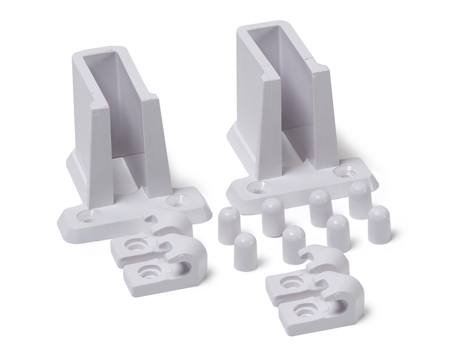 Фото Duslar Комплект креплений для сетчатой полки AGATA для одежды, белый