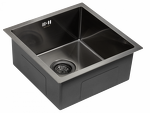Превью картинка Металлическая мойка Paulmark NEXT 44 UNI PM214444-GM Вороненая сталь GM #3