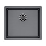 Превью картинка Металлическая мойка Paulmark LASSAN 49 UNI LA49-GM Вороненая сталь GM #1