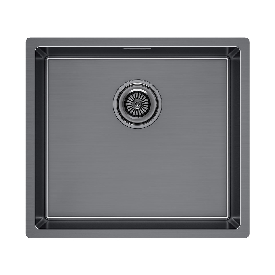 Фото Металлическая мойка Paulmark LASSAN 49 UNI LA49-GM Вороненая сталь GM