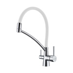 Превью картинка Смеситель для кухни Paulmark SIЕGEN Si213111-CRw Белый / хром #1