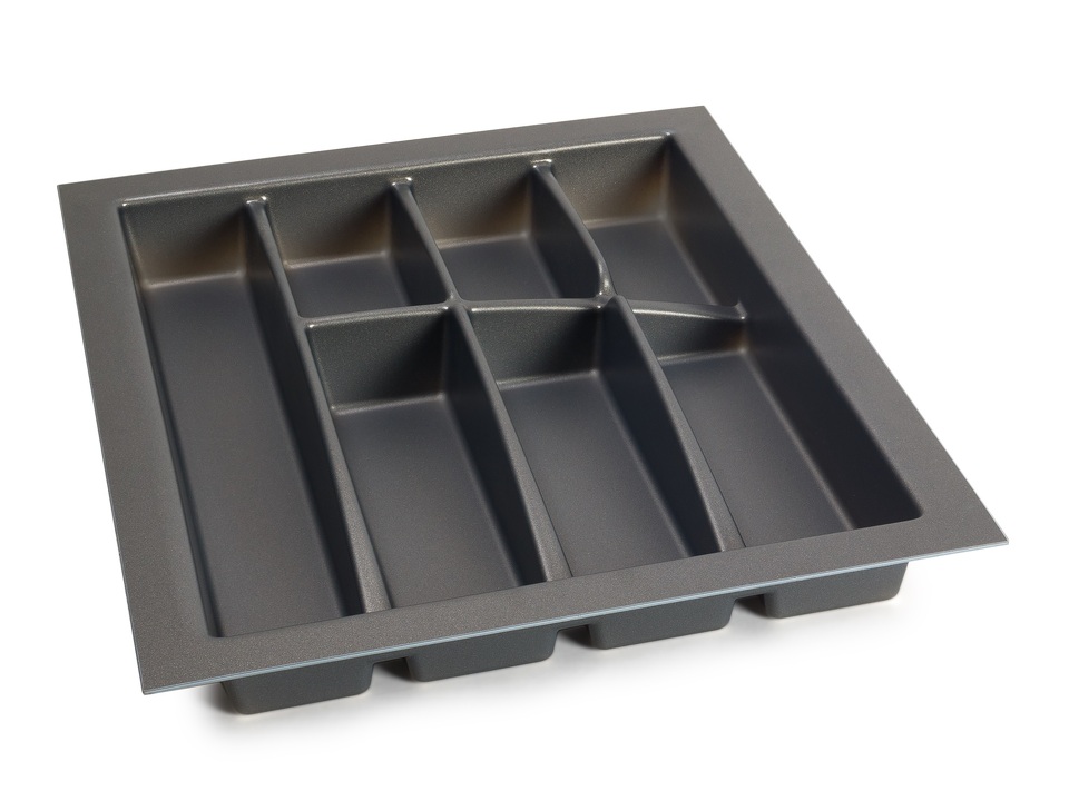 Фото Dirks Лоток LINE для столовых приборов, ширина фасада 450 мм, 362х462х56 мм, антрацит