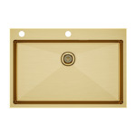 Превью картинка Металлическая мойка Paulmark KRONER-EDGE 75 PM777551-BG Брашированное золото BG #2
