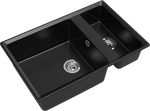 Превью картинка Мраморная мойка GranFest LEVEL 760K Черный #2