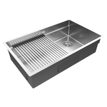 Превью картинка Металлическая мойка Paulmark NEXT-PRO 74 UNI PM707445-BS брашированная сталь #5
