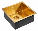 Превью картинка Металлическая мойка Paulmark NEXT 44 UNI PM214444-BG Брашированное золото BG #3