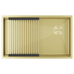 Превью картинка Металлическая мойка Paulmark NEXT-PRO 74 UNI PM707445-LG Светлое золото #1