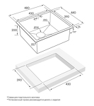 Превью картинка Металлическая мойка Paulmark NEXT 48 UNI PM214844-GM Вороненая сталь GM #5