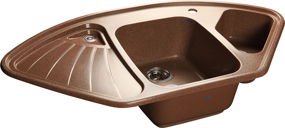 Фото Мраморная мойка GranFest CORNER 1040E Терракот