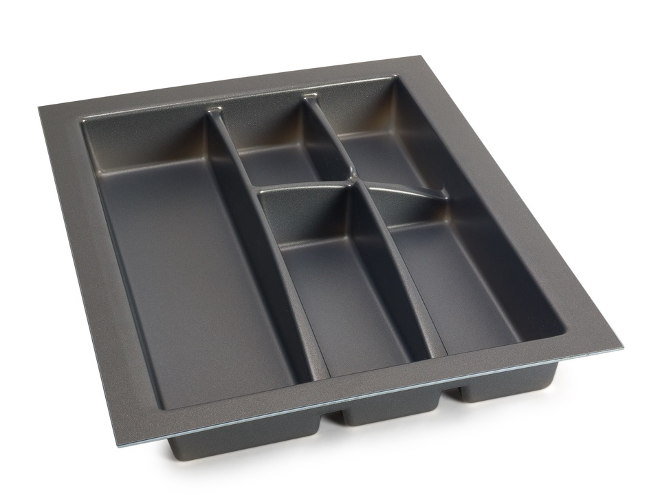 Фото Dirks Лоток LINE для столовых приборов, ширина фасада 400 мм, 318х473х56 мм, антрацит