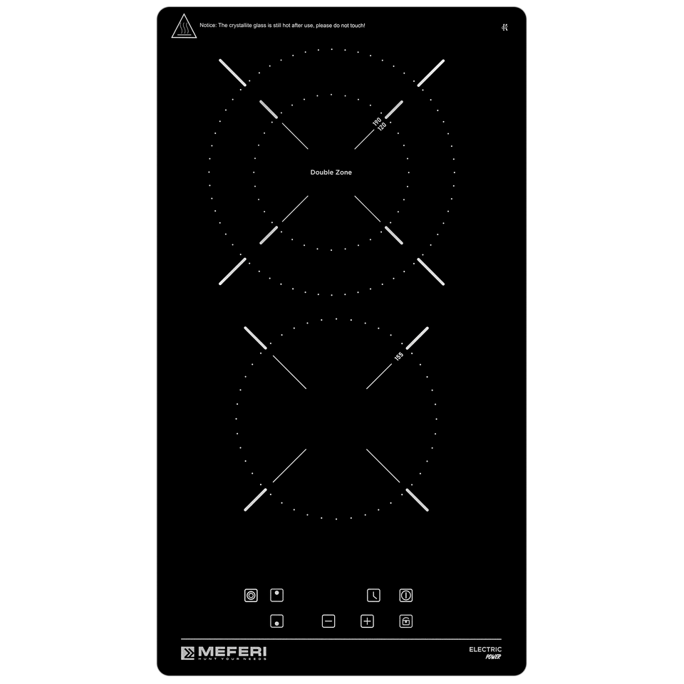 Фото Электрическая варочная панель домино Meferi MEH302BK POWER