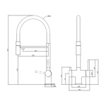 Превью картинка Смеситель для кухни Oulin OL - 8024 Satin #2