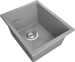 Превью картинка Гранитная мойка Rivelato LINO 354 1-чаш 350*440 grigio metallizzato #2