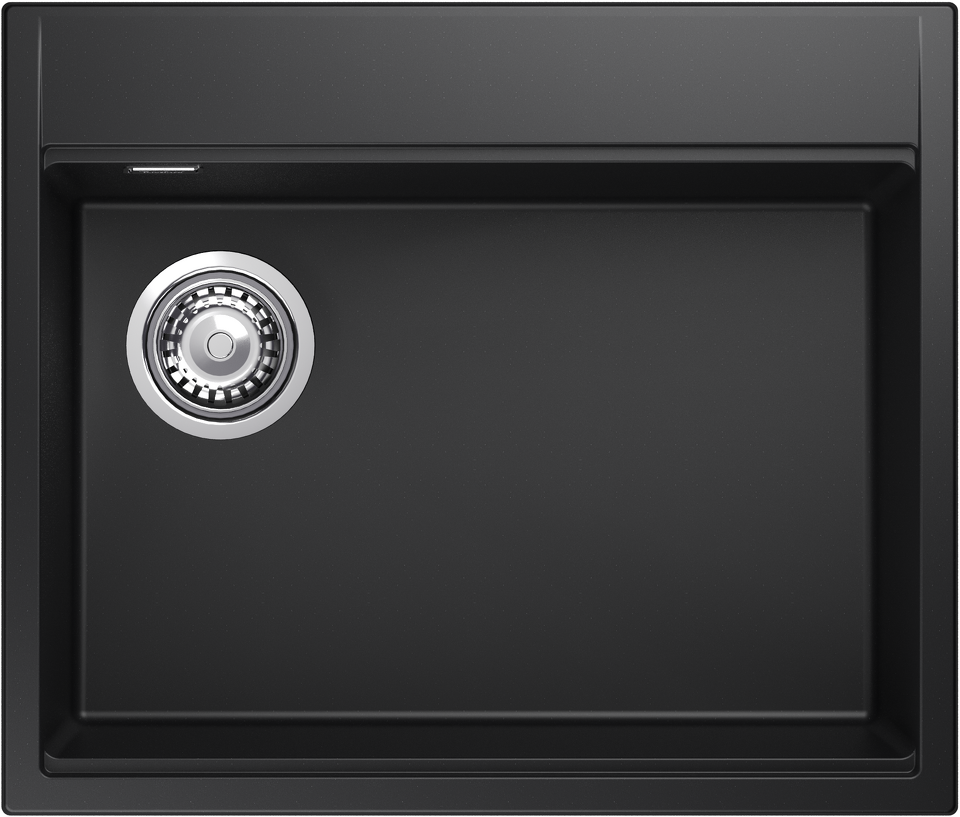 Фото Гранитная мойка Rivelato TESORO 605-L 1-чаш 600*510 nero
