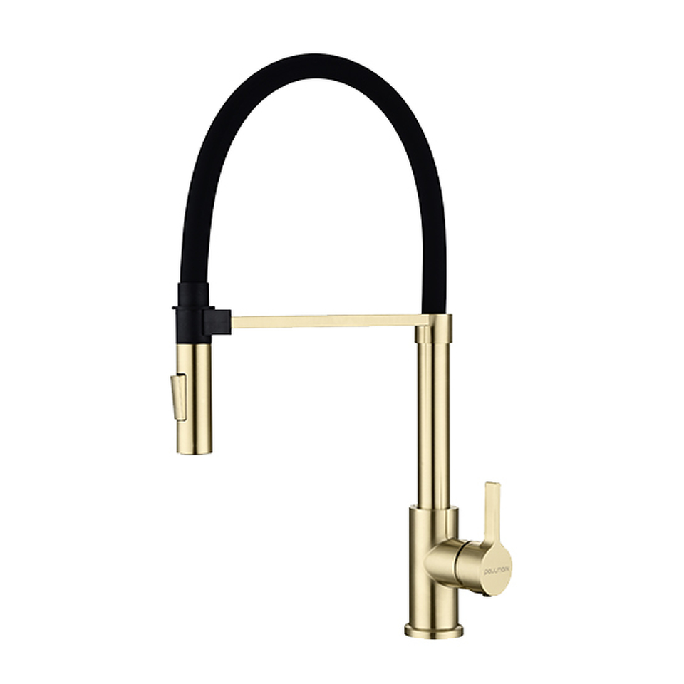 Фото Смеситель для кухни Paulmark HALT Ha214021-LG Светлое золото