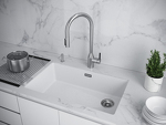 Превью картинка Гранитная мойка Paulmark LUMI 74 UNI LU74-WH Белый матовый WH #4