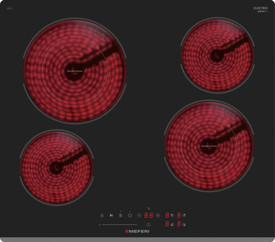 Фото Электрическая варочная панель Meferi MEH604BK COMFORT PLUS
