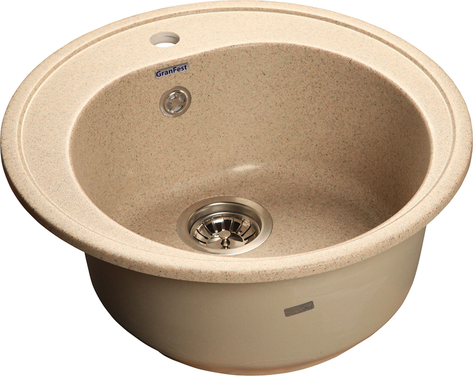 Фото Мраморная мойка GranFest RONDO 510 Песочный