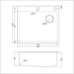 Превью картинка Металлическая мойка EMAR EMB-560(TOP) PVD Nano Satin #6
