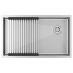 Превью картинка Металлическая мойка Paulmark NEXT-PRO 74 UNI PM707445-BS брашированная сталь #4