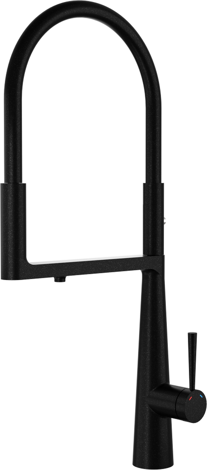 Фото Смеситель для кухни Rivelato ETERNA U-обр. гибкий излив с краном питьевой воды D-35мм antracite
