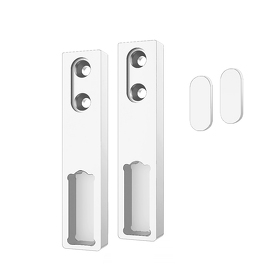 Картинка Duslar Комплект держателей с заглушками для штанги REKS, крепление к полке или к боковине, белый