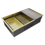 Превью картинка Металлическая мойка Paulmark NEXT-MULTI SINK 74 UNI PM787445-LG Светлое золото #3