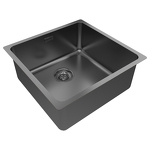 Превью картинка Металлическая мойка Paulmark VISTA 48 UNI PM304844-GM Вороненая сталь GM #3