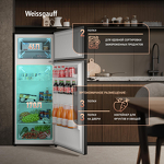 Превью картинка Холодильник с верхней морозилкой Weissgauff WRK 1430 Defrost Black #4