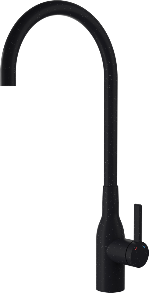 Фото Смеситель для кухни Rivelato LIVO U-обр. гибкий излив с краном питьевой воды D-35мм nero
