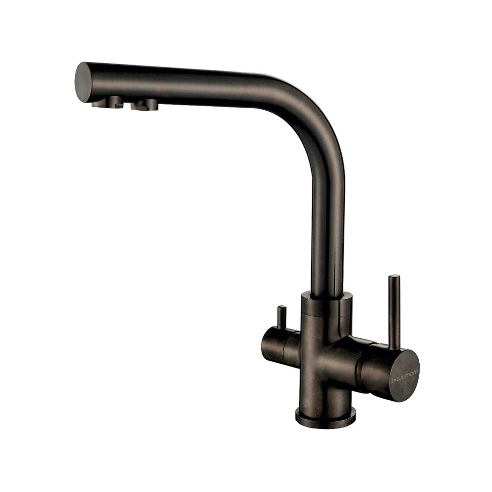 Фото Смеситель для кухни Paulmark ESSEN Es213011 Es213011-GM Вороненая сталь GM