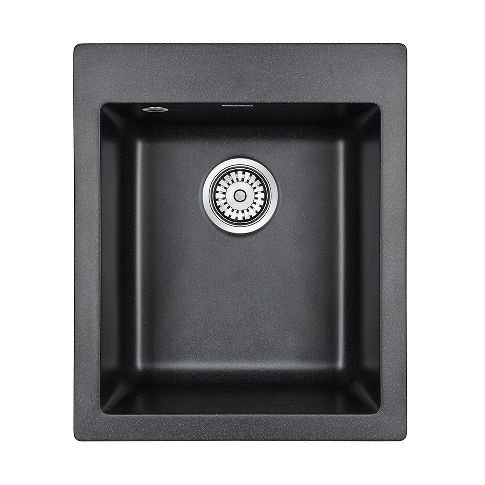 Фото Кварцевая мойка Paulmark KANTE 40 PM104249-BL Черный гранит BL