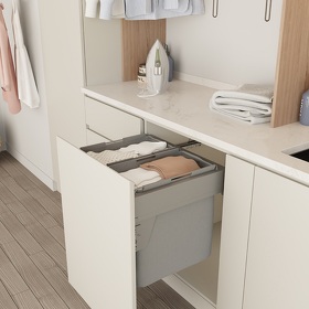 Картинка MENAGE CONFORT Система хранения белья CRISTAL 80 л, выдвижной фасад 600 мм, глубина 492 мм, серый