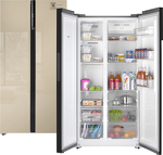 Превью картинка  Холодильник side by side Weissgauff WSBS 600 BeG NoFrost Inverter #9