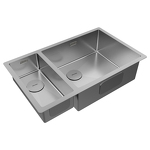 Превью картинка Металлическая мойка Paulmark NEXT 69/2S UNI PM226944-BSL Брашированная сталь #3