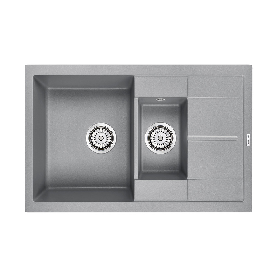 Фото Кварцевая мойка Paulmark FLUGEN 60/1,5 PM237850-GRM Серый металлик