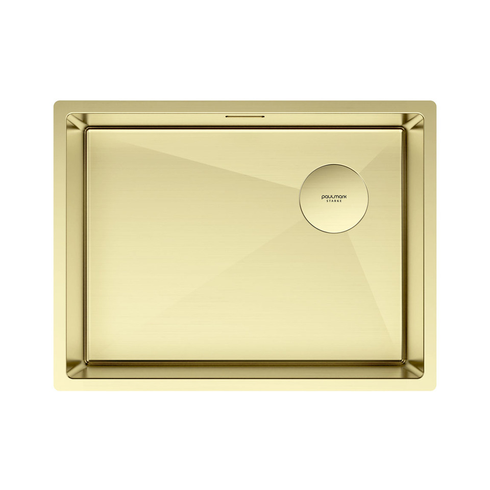 Фото Металлическая мойка Paulmark NEXT-SKEW 58 UNI PM885844-LG Светлое золото