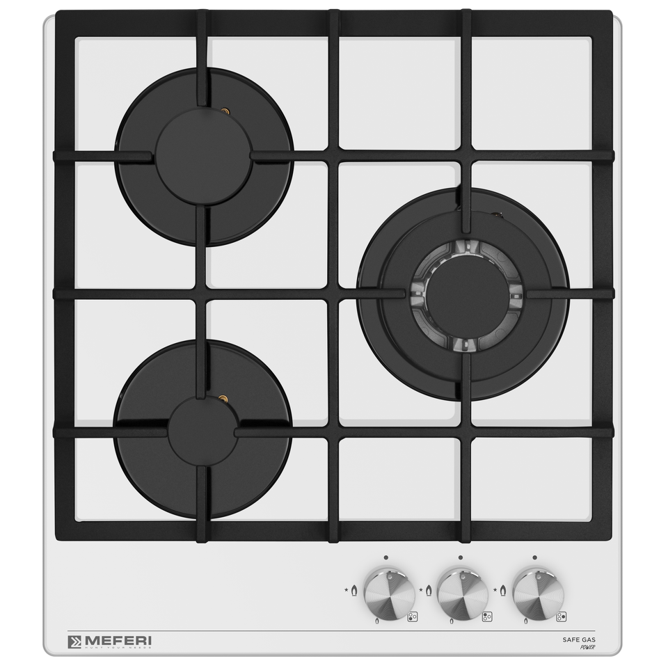 Фото Газовая варочная панель Meferi MGH453WH GLASS POWER