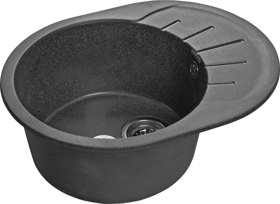 Фото Мраморная мойка GranFest RONDO 580L Графит