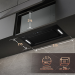 Превью картинка Полновстраиваемая вытяжка Weissgauff Aura 1200 Remote BL #10