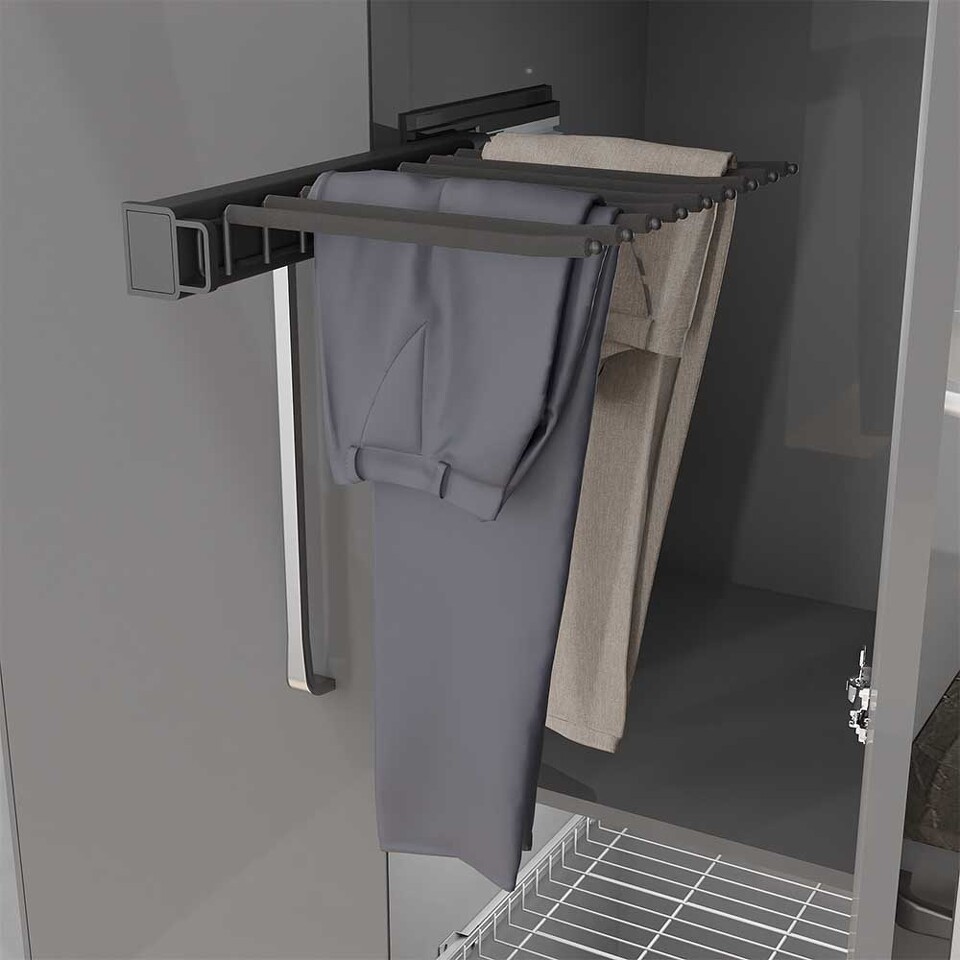 Фото Duslar Выдвижная брючница SALLY, ширина 360 мм, левая, антрацит