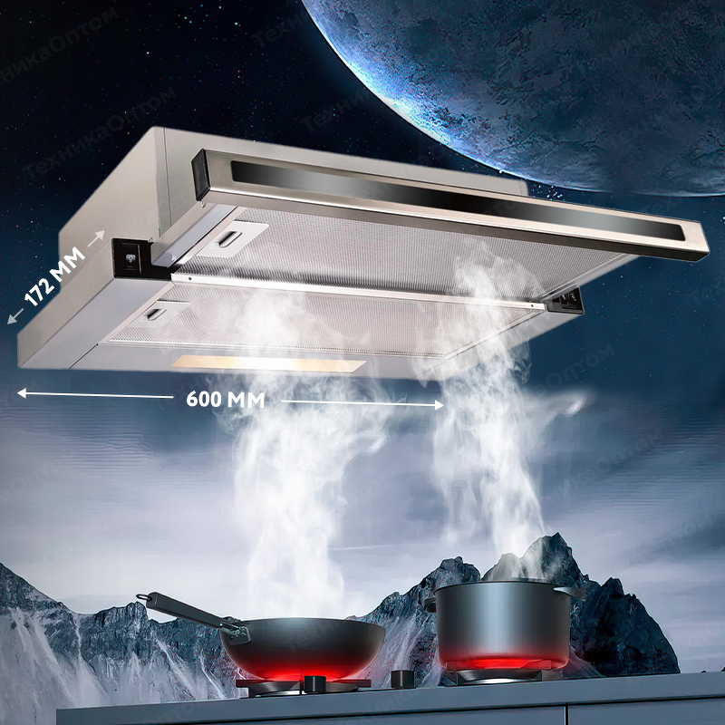 Преимущества Встраиваемая вытяжка Körting KHP 6637 GNX