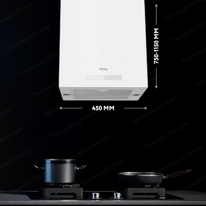 Преимущества Островная вытяжка Körting KHA 45970 W Cube